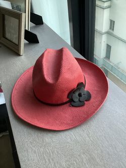 New Very Beautiful Hat In A Lovely Shade With Genuine Leather Trim  Made in Italy