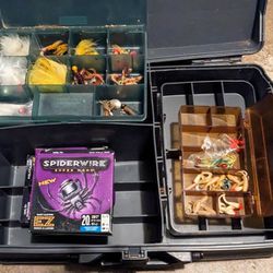 Carry Tackle Box For Fishing Has Some Stuff In It For Baiting 