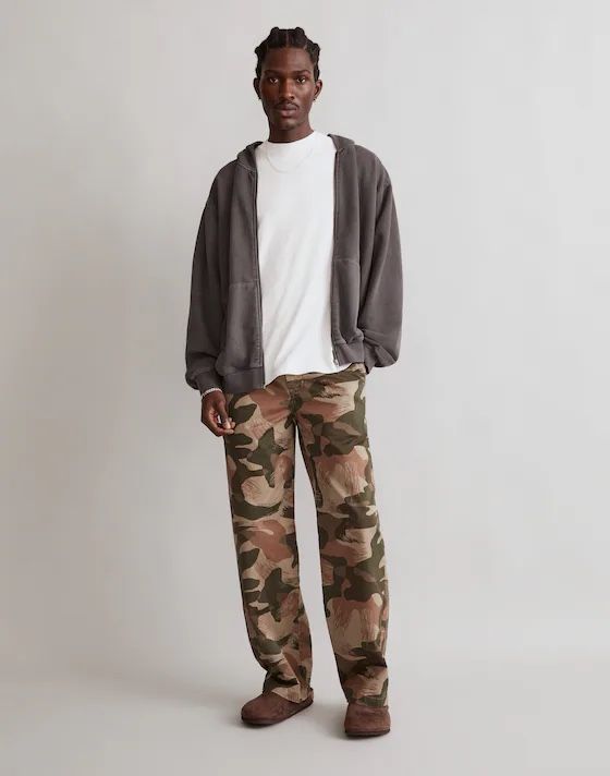 Madewell Oversized Chino Pants in Brushstroke Camo
