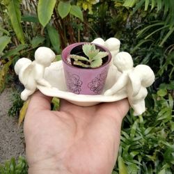 Ceramic Angel Catch-all Plant Holder Or Soap Dish