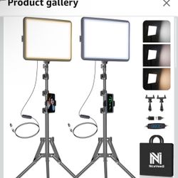 2-Pack Adjustable LED Photo Video Light Kit. Brand New In Box