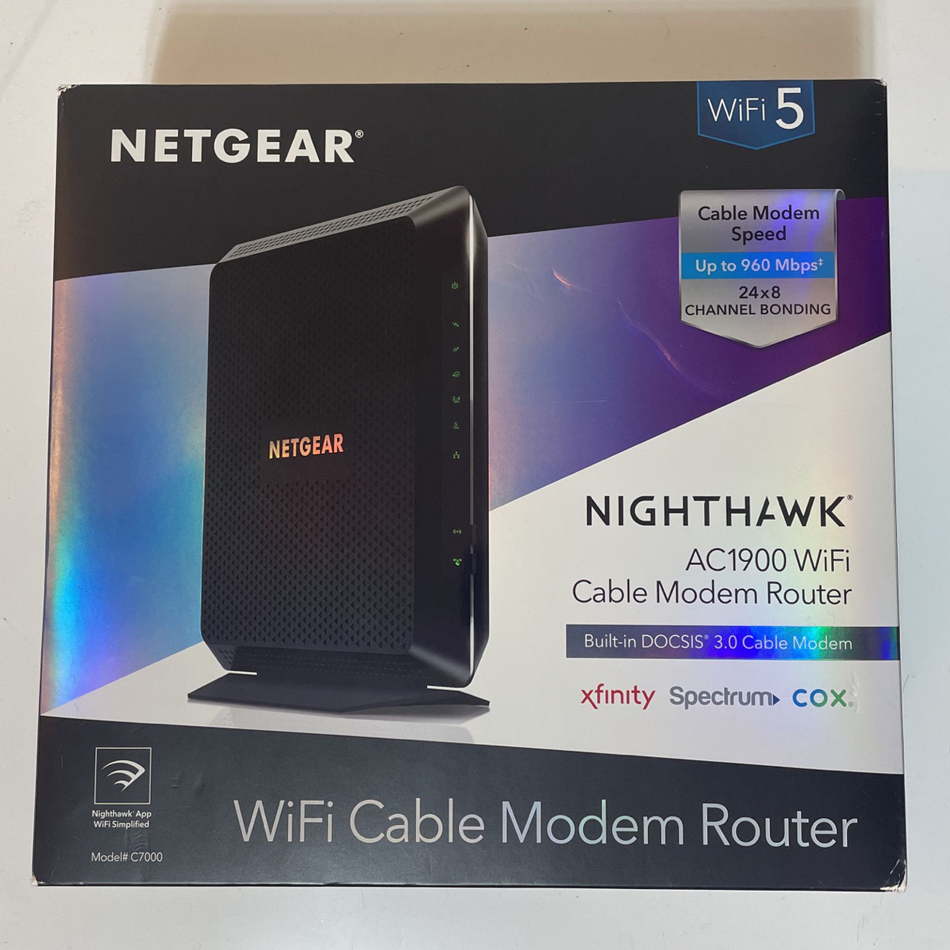 WiFi Cable Modem Router - Netgear Nighthawk C7000 AC1900