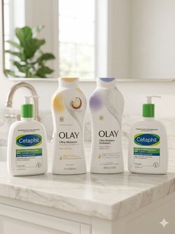 Olay & Cetaphil Body Wash and Lotion Bundle