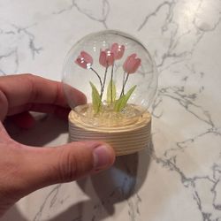 Home Decor Light Up Flowers Globe