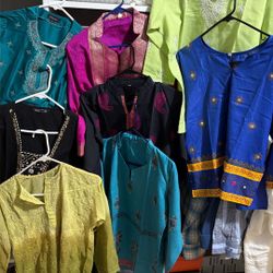 Assorted Kurtas and Kurtis with Embroidery