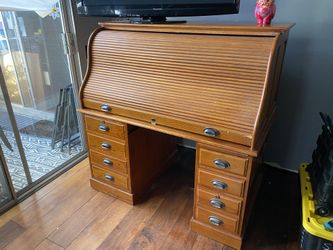 Sonoma Solid Wood Computer Roll Top Desk