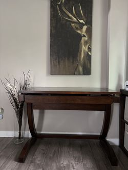 Glass Top Wood Desk