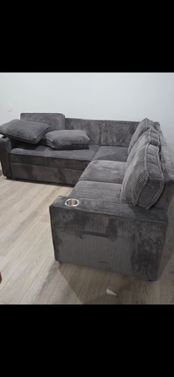 Couch with bed and storage
