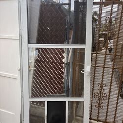 Storm Door With Doggy Door 
