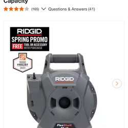RIDGID K9-12 FlexShaft Wall-to-Wall Drain Cleaner, 1/4 in. x 30 ft. Cleans 1-1/4 in. to 2 in. Pipes to Full Flow Capacity