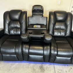 Leather Reclining Couch