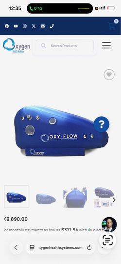 Oxyflow 1.4 ATA Sitting Hyperbaric Chamber