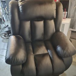 Black recliner, If ft up chair with massager