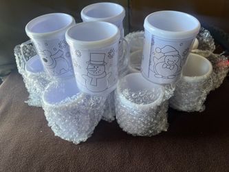Bulk Set of Winter Coloring Mugs