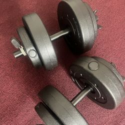 Adjustable Dumbbell Set 20lbs each.