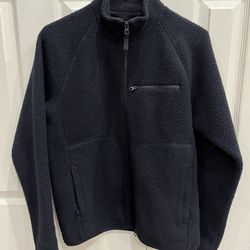 EVERLANE The Renew Fleece Zip - Dark Navy Small 