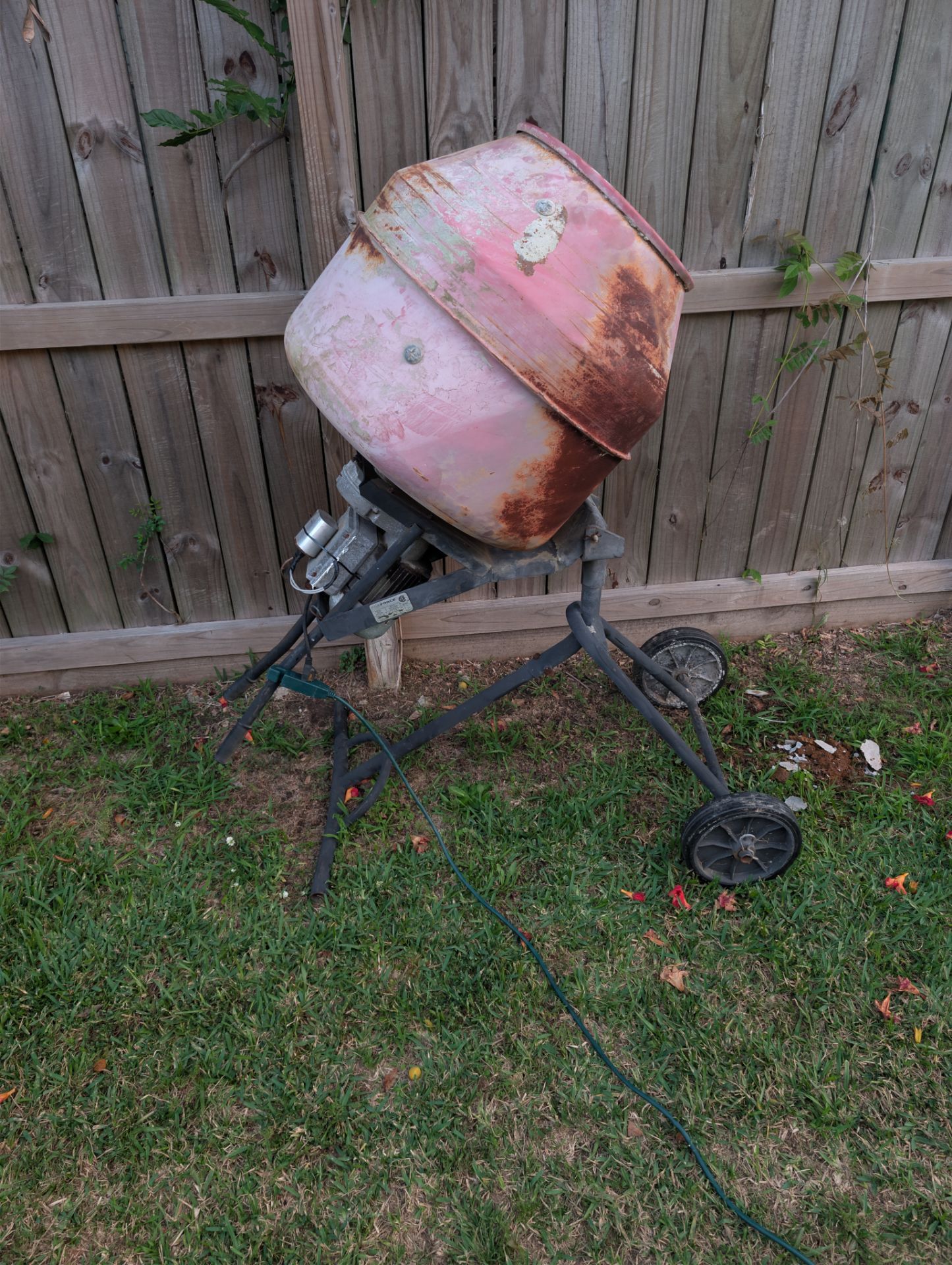 Old concrete mixer