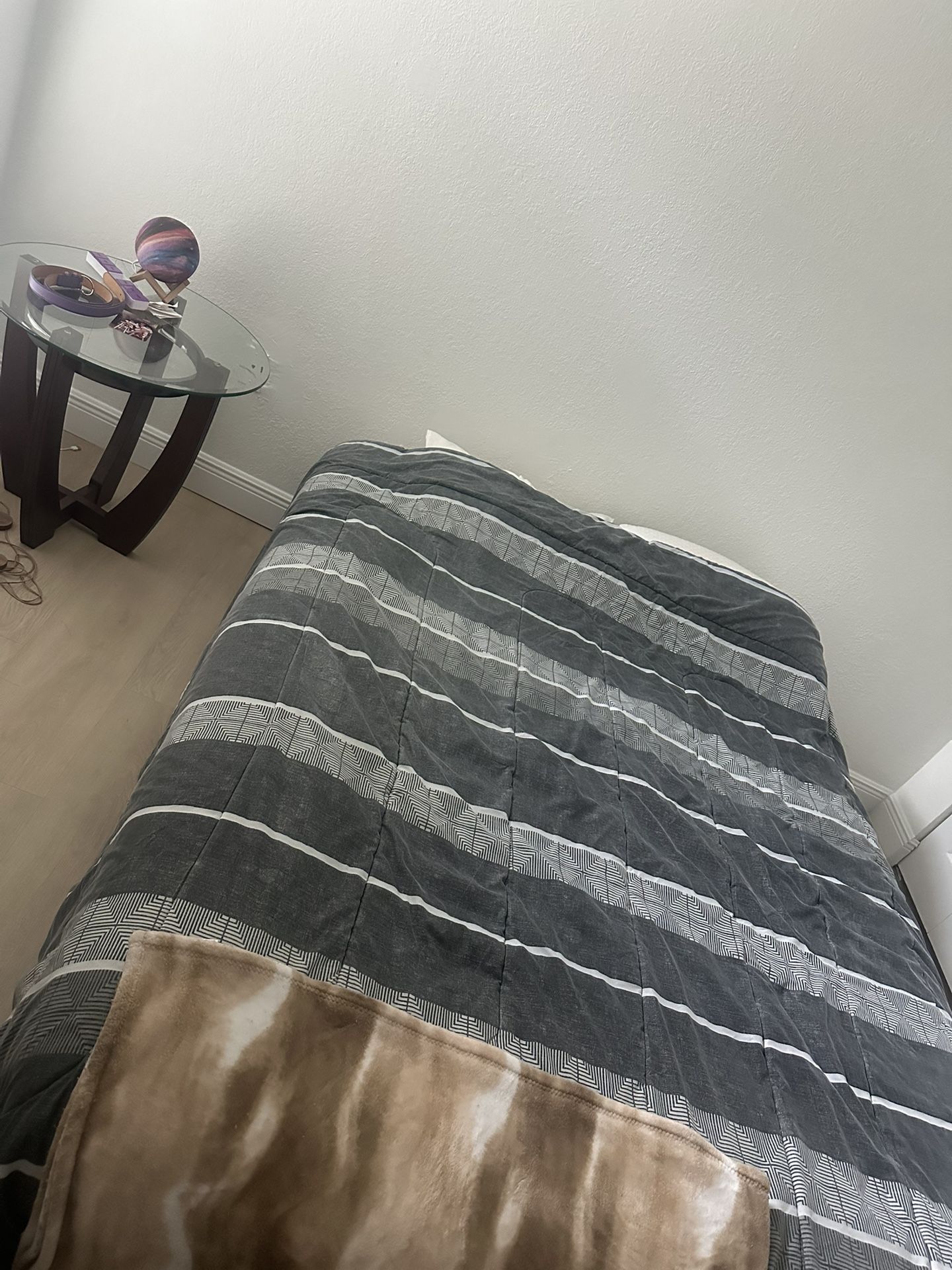 Queen Mattress And Side Table