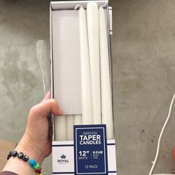 Set of 16 12” taper candles 