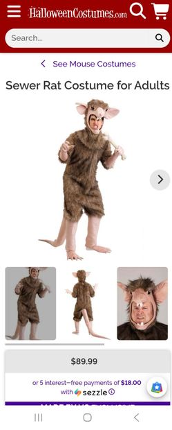 Sewer Rat Costume for Adults