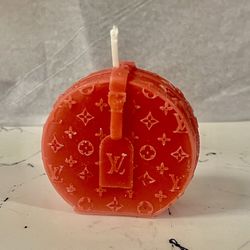 Red Circular Luxury Candle Purse | Elegant Home Decor