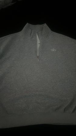 Gray Alo 1/4 Zip Size M