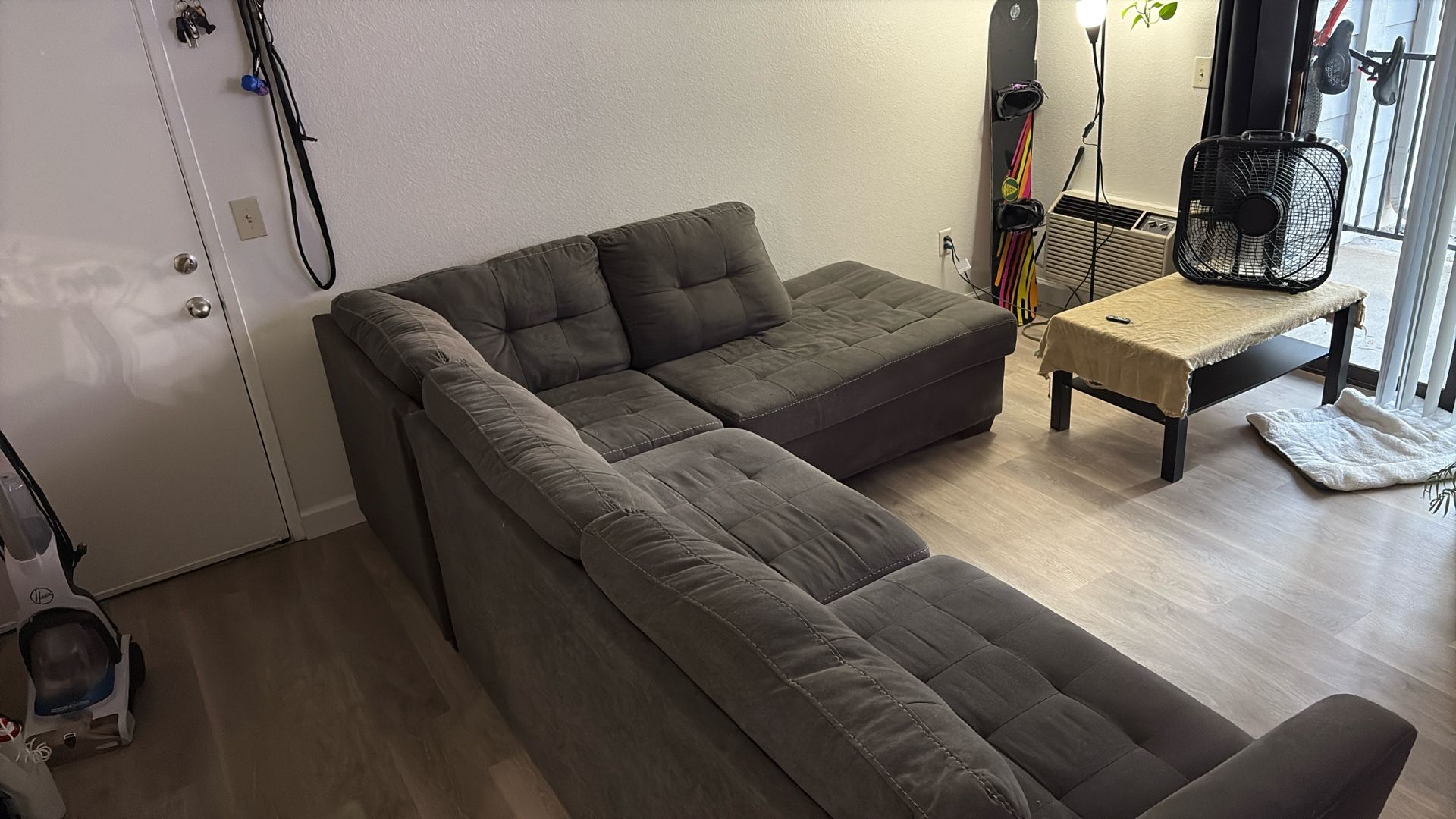 Grey Sectional Chaise Loung 