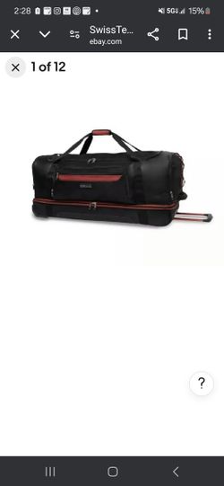 SwissTech Navigation 36" Drop Bottom Rolling Duffel with Telescopic Handle
