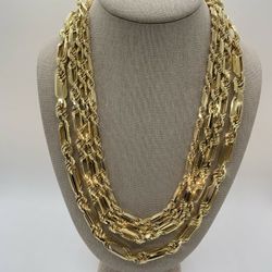 Gold overlay chains! With silver at true to size!! Looks amazing!