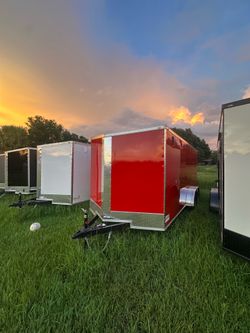 🦅Quality Cargo Trailer Brand 🆕 7x16 Ta Tandem Axle PLYCORE 0.080 🔥