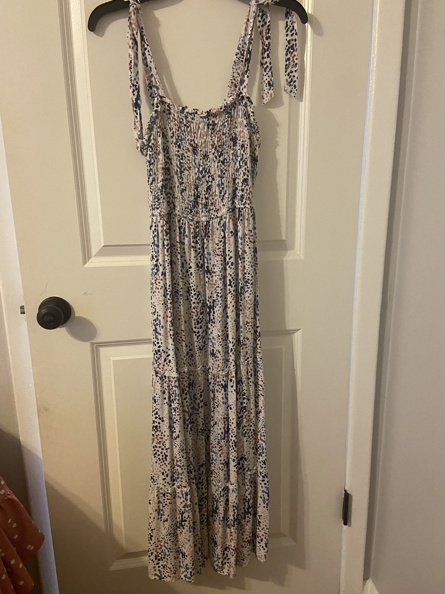 Blue And Purple Spotted Dress