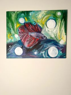 Original Betta Painting w/ Acrylics