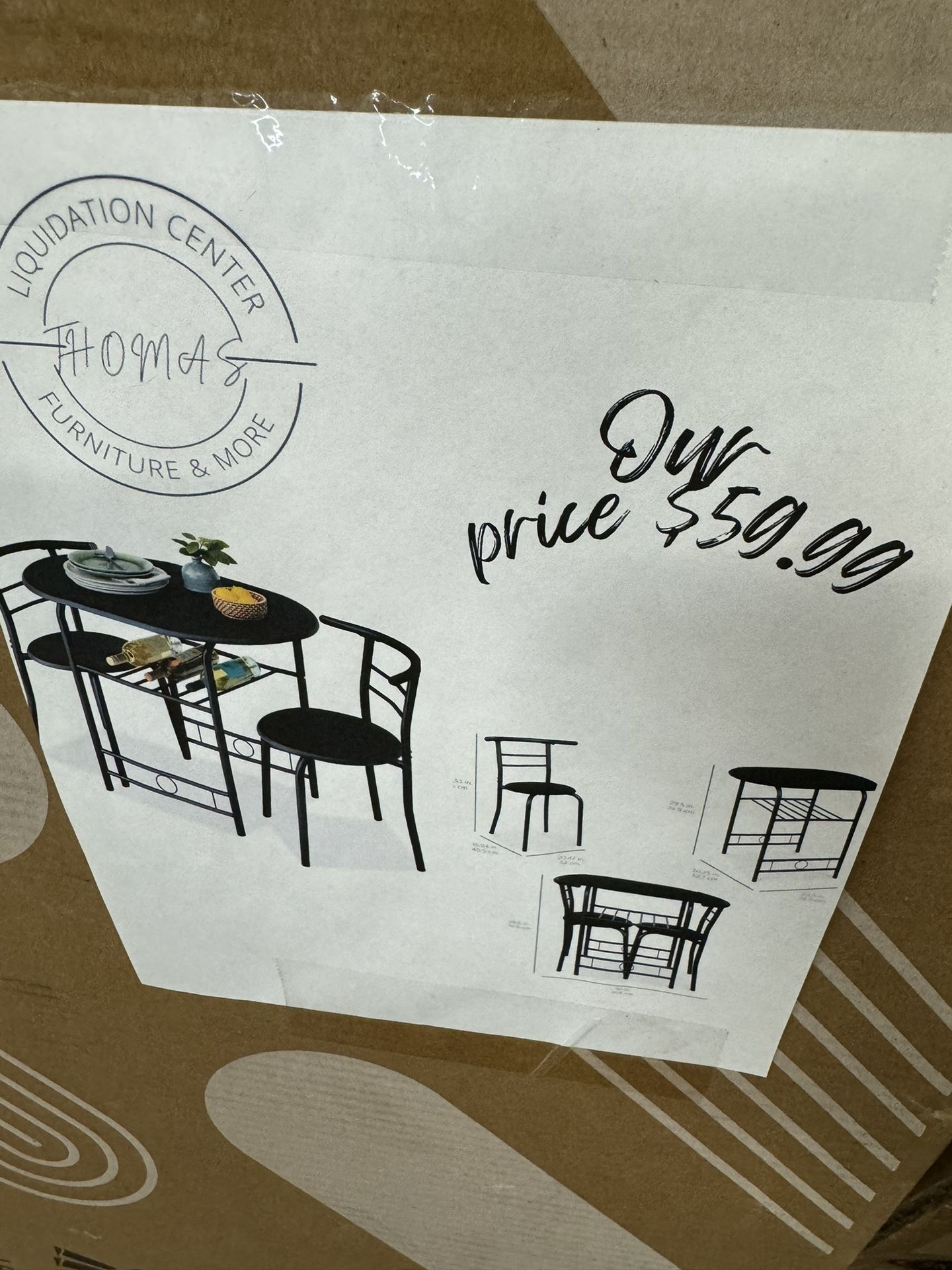 Small Table And 2 Chairs In Box