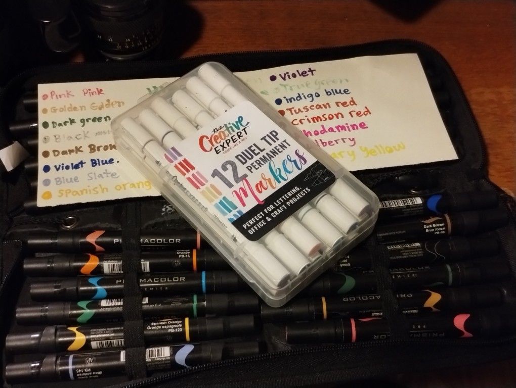 24 PrismaColor markers + 12 Duel Tip Markers | $50