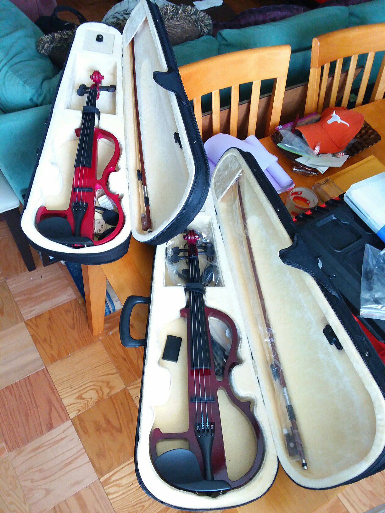2 Electric Violins w/Case