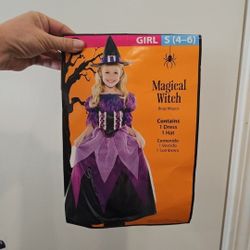Super Cute Witch Kids Halloween Costume Size 4-6