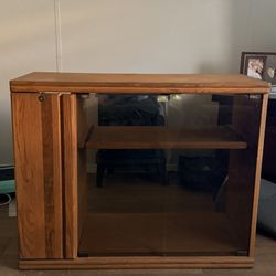 An Old Dvd Oak Cabinet