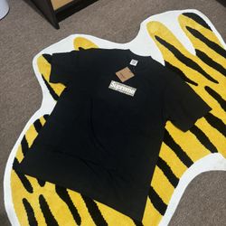 Black Supreme Burberry Box Logo Tee