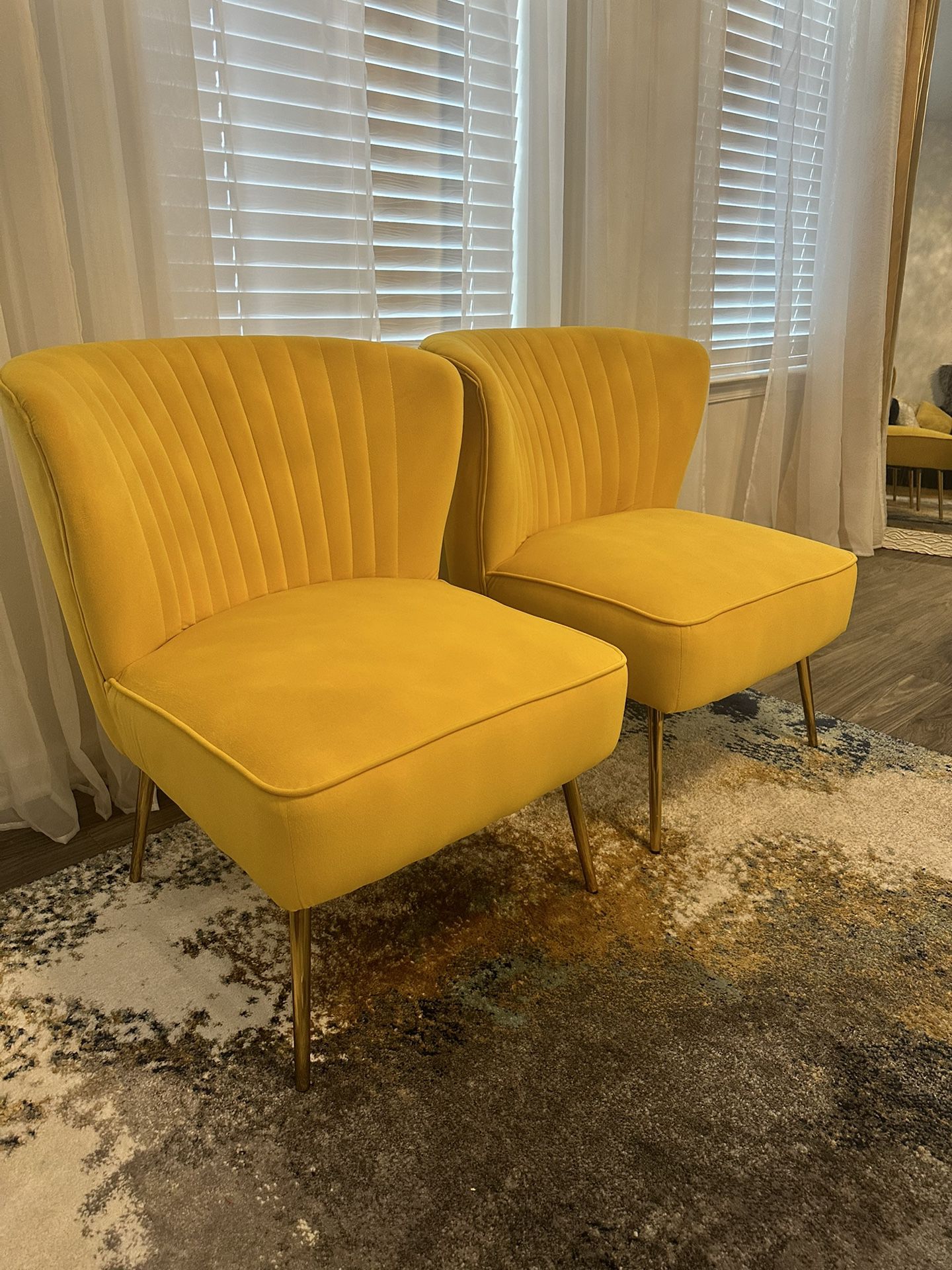 Yellow Accent Chairs (2)