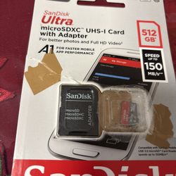 SanDisk 512GB Ultra microSDXC UHS-I Memory Card with Adapter