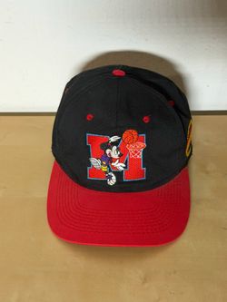 Vintage 90s Mickey Mouse Nothing But Net Basketball Snapback Hat Disney Tuff
