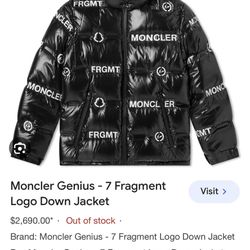 Authentic Moncler Genius 7 Fragment $400
