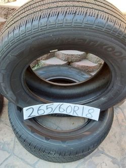 Hankook 265/60R18 Tires – Set of 2