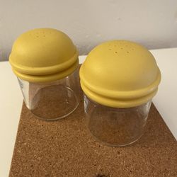 Corelle Corning Glass Salt and Pepper Shakers Vintage 1970s Mid Century