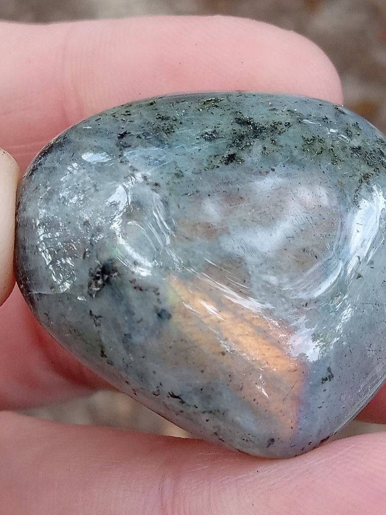 Purple Flash Labradorite Puffy