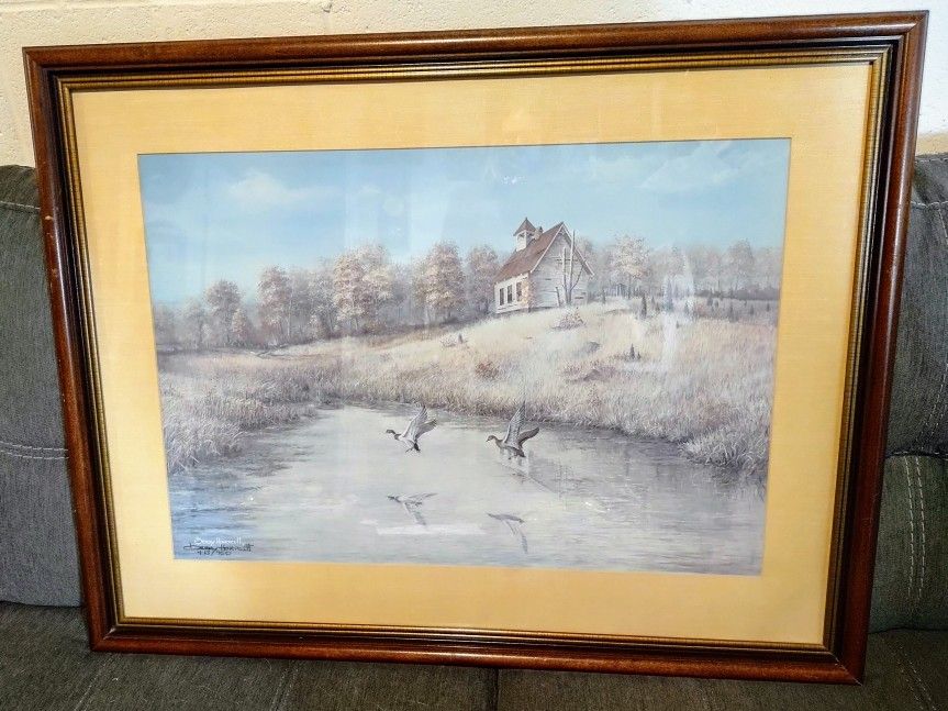 Jerry Honeycutt Ducks Over Pond Signed And Numbered Print