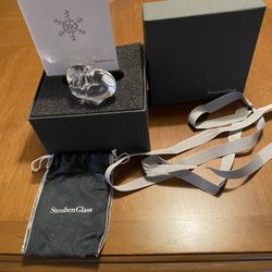 Steuben Clear Art Limited Edition Ram Hand Cooler