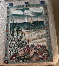 Coastal Beach Tapestry Wall Hanging