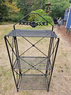 Vintage Solid Cast Iron Shelving Unit