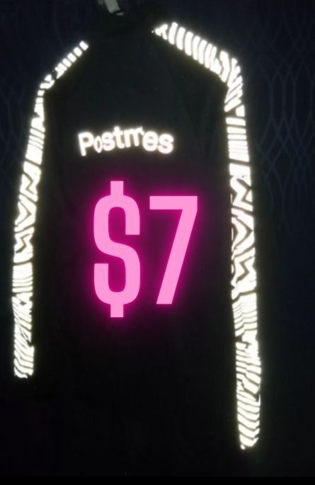 Postmates Uber Reflective Zebra Print Sweater Jacket Large